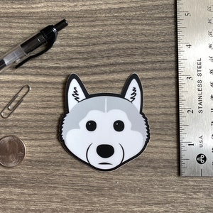 Husky Puppy Dog Sticker, Malamute Puppy Sticker image 5