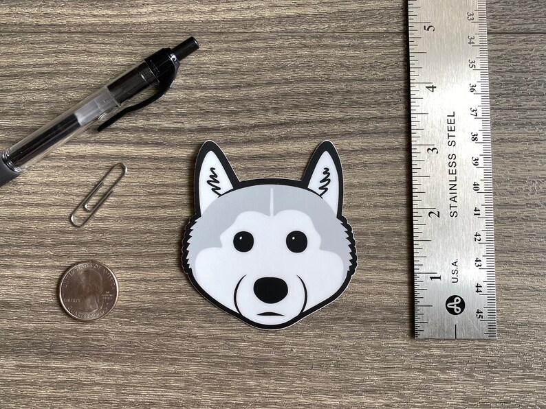 Husky Puppy Dog Sticker, Malamute Puppy Sticker image 5