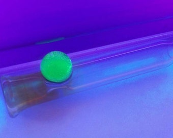 Illuminati UV Blacklight Glass One Hitter Handmade