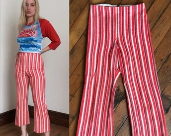 MARKED DOWN vintage 1970s colorful striped pants