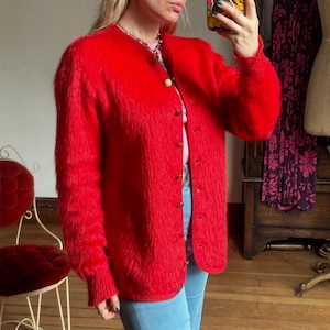vintage 1960s Mohair cardigan sweater