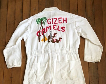 vintage 1950s Shriners chainstitched coveralls
