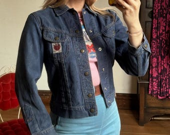 Vintage 1970s Lee Denim Patchwork Jacket - Etsy