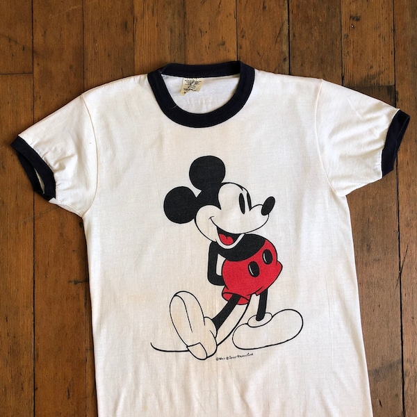 vintage 1970s Mickey Mouse ringer tee