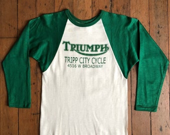 vintage 1970s Triumph motorcycle shirt