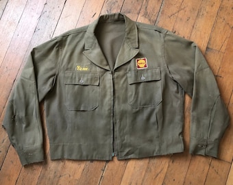 AS-IS vintage 1950s Shell Gas attendant jacket