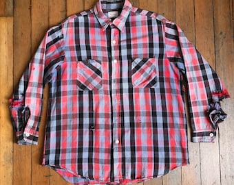 Vintage 1950s Red Wool Shirt - Etsy