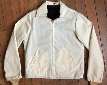Vtg 60s Lion Uniform Inc Blue Orlon Rayon Blend Work Jacket 