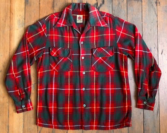 red flannel wool jacket