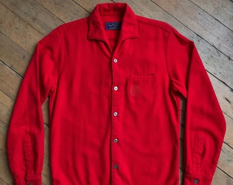 vintage 1950s red wool shirt