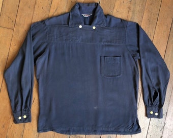 vintage 1940s gabardine pullover shirt