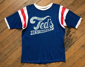 chemise en jersey Ted's Restaurant vintage des années 50