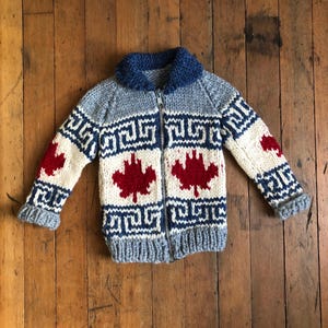 vintage 1950s KIDS Cowichan sweater