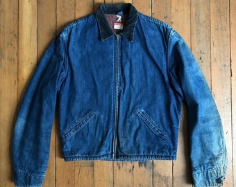 vintage 1950s blanket lined denim chore jacket Big Mac Penneys