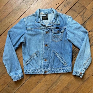 Vintage 70s Wrangler 24 MJZ Pleat Zip Front Talon Denim
