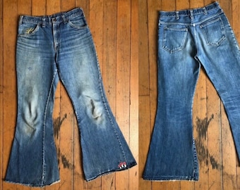 vintage 1970s denim flares