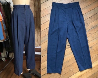 pantalones moteados vintage de la década de 1950 31"W