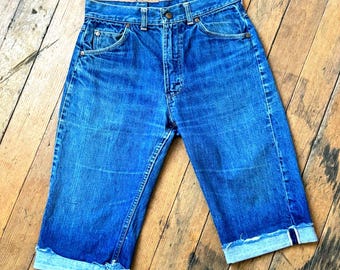 vintage 1950s selvedge denim cut offs jeans W 28