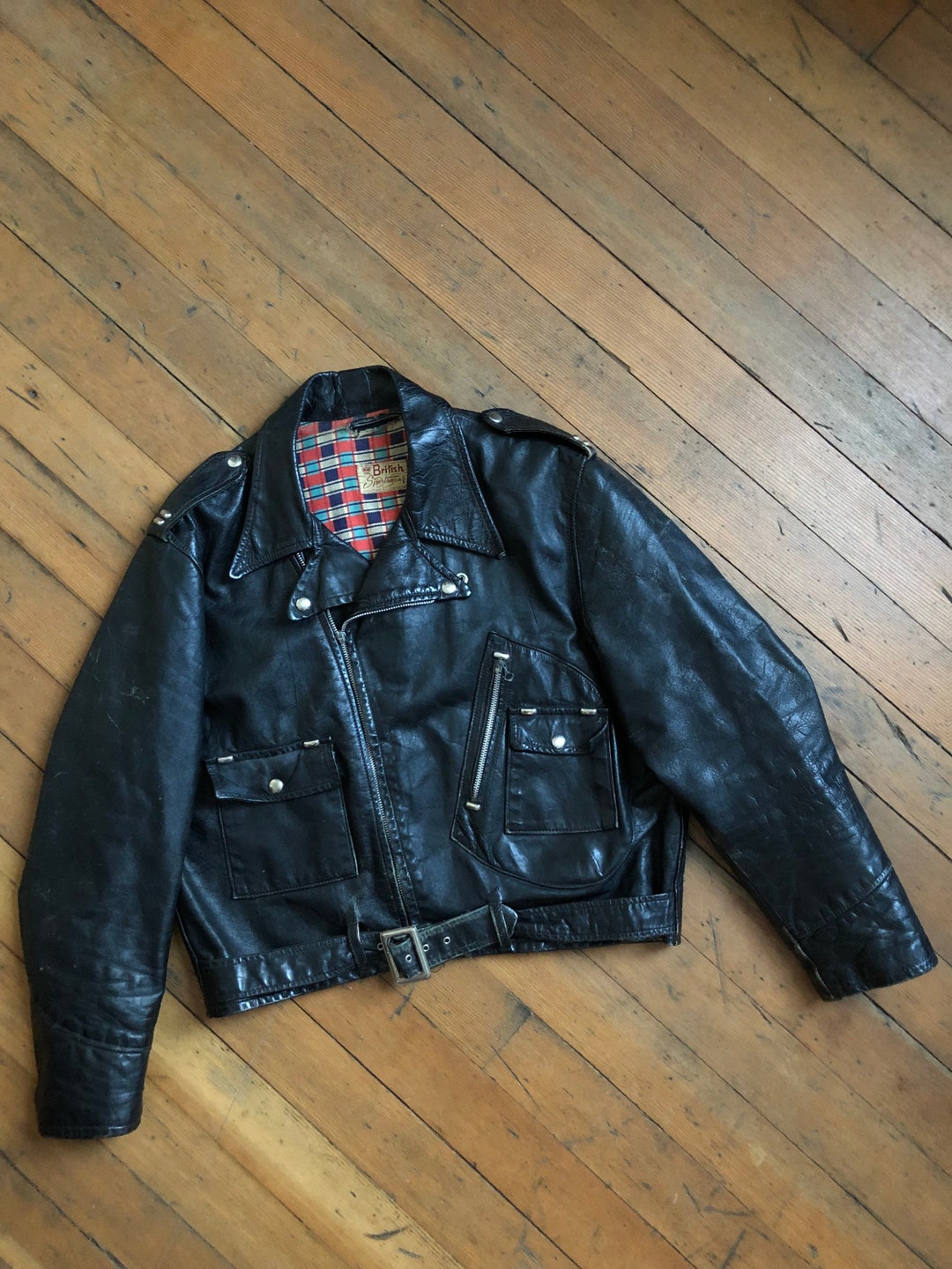 Vintage 1950s 60s Motorcycle Jacket D Pocket - Etsy