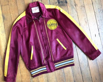 Vintage 50s Burgundy Corduroy Park Regal Sportswear Varsity Jacket