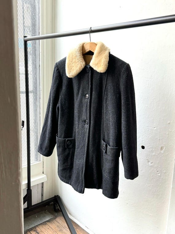 Vintage 1950s Flecked Wool Duffle Coat - Etsy