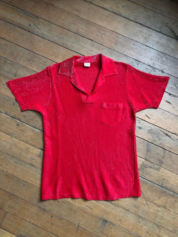 20% OFF SALE // Vintage 1950s Red Lurex Shirt XS - Etsy 20% OFF SALE // Vintage 1950s Red Lurex Shirt XS - Etsy