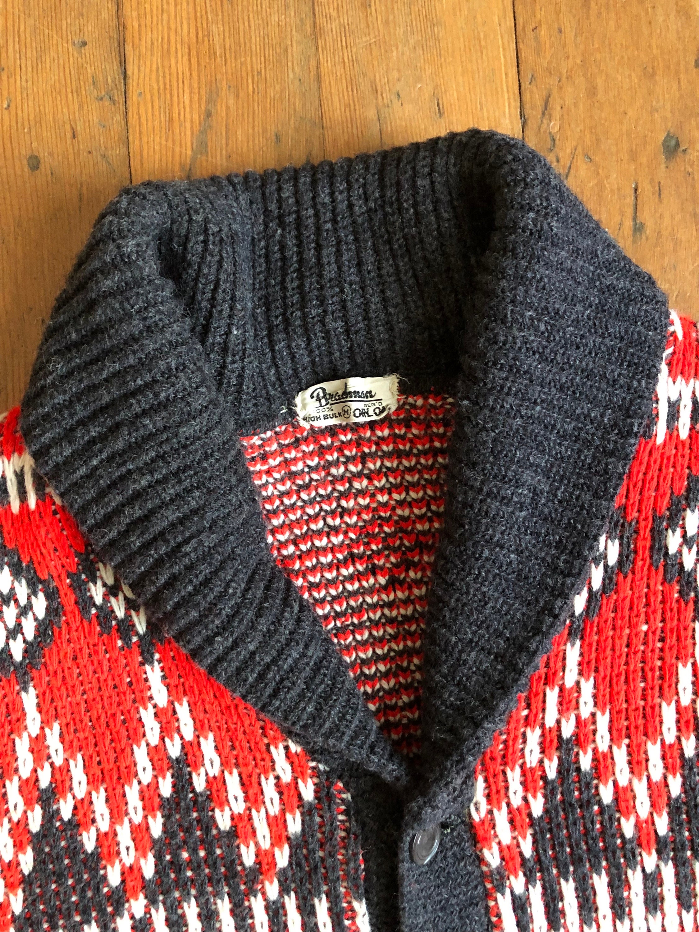 SALE Vintage 1950s 60s Shawl Collar Cardigan - Etsy