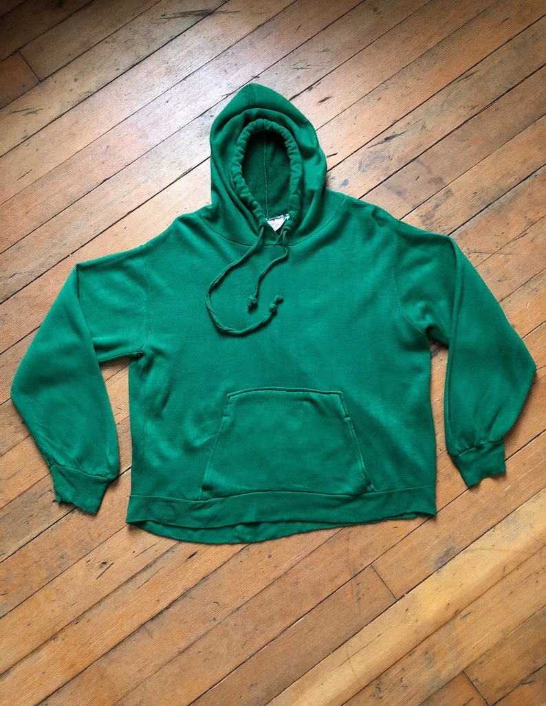 Vintage 1970s Green Hoodie Sweatshirt - Etsy