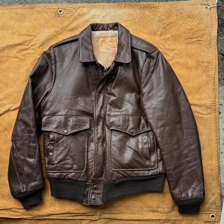 1950s〜60s single leather jacket Vintage 1950s-60s Single Leather Jacket Outer Rare Men's