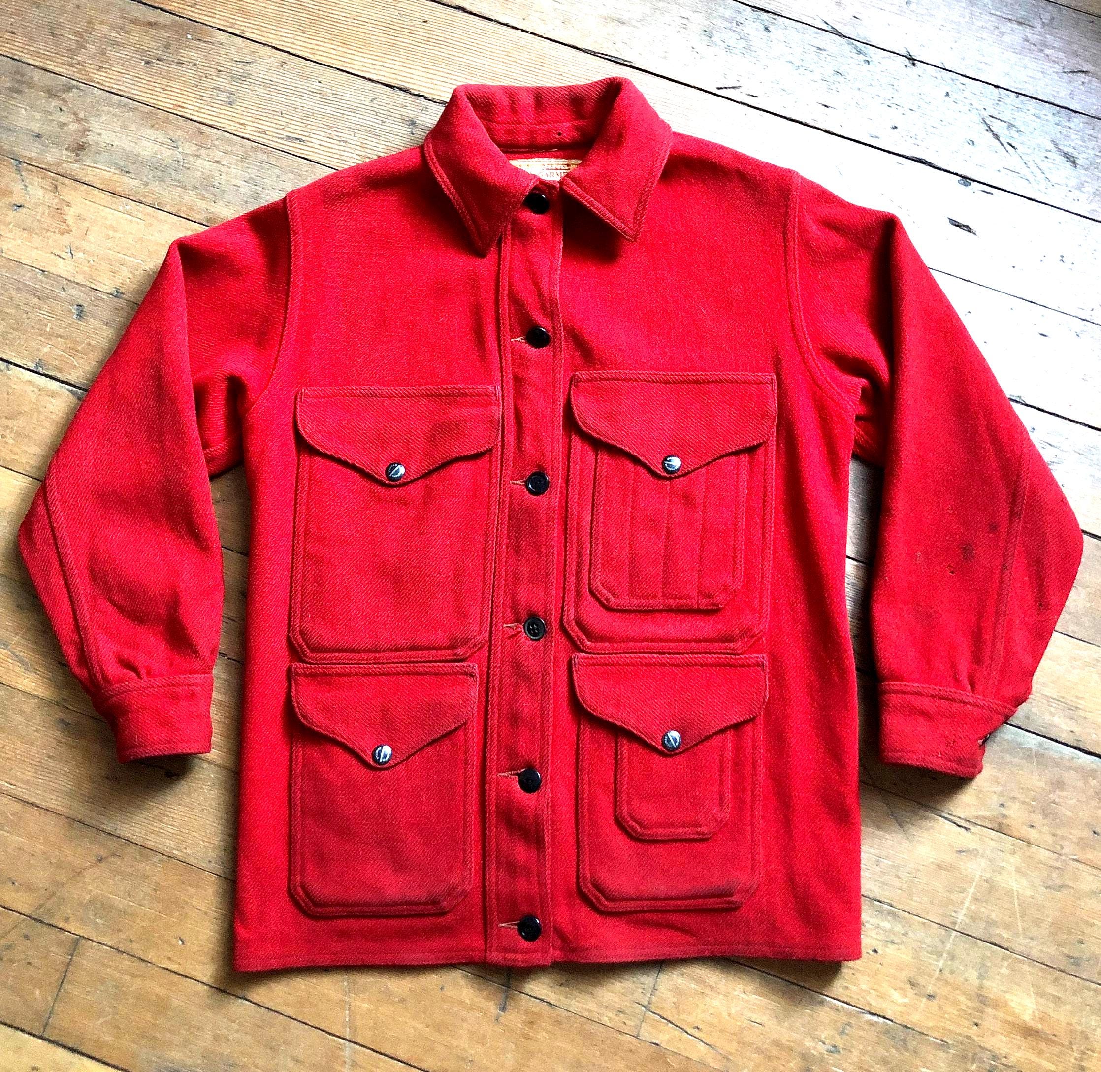 バッファロージャケットTALON 50s 50年代 Mackinaw Vintage 50's Woolrich 545 Hunting Mackinaw Jacket Coat Size 40 Red