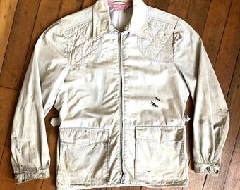 SALE vintage 1940s cotton hunting jacket - AS IS