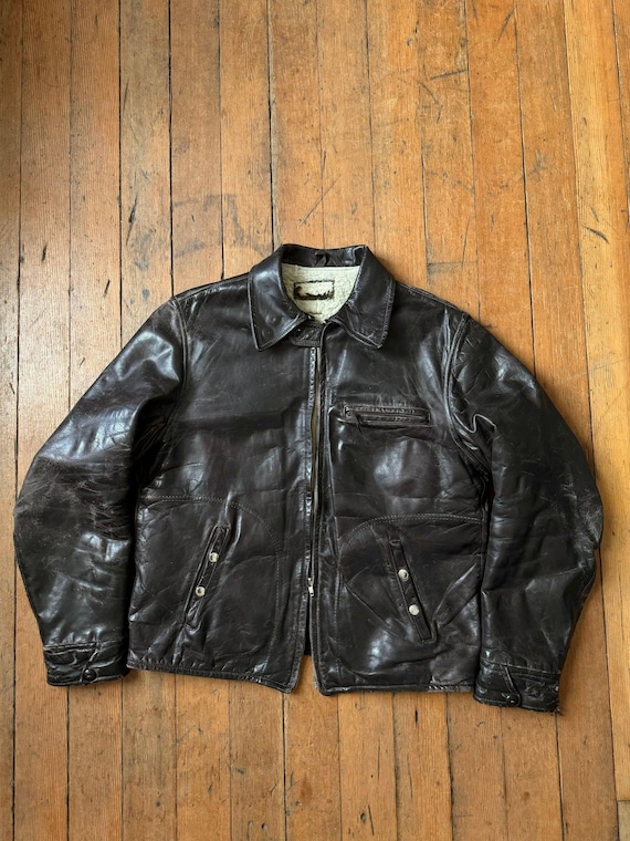 ジャケット・アウター French1940's~1950's leather ridersjacket French1940´s~1950´s leather ridersjacket