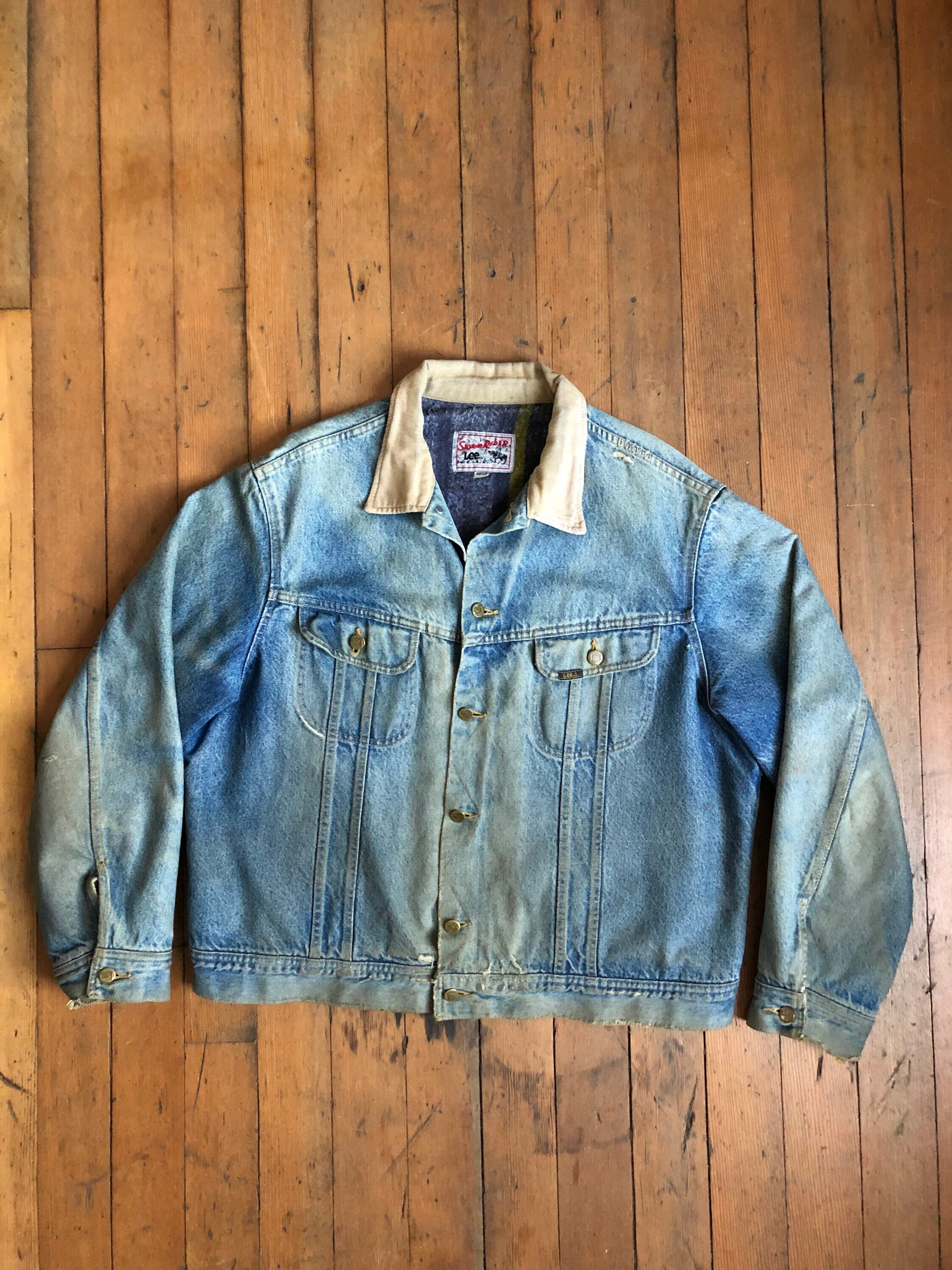 Vintage 1970's LEE Blanket Lined Denim Chore Coat — TopBoy