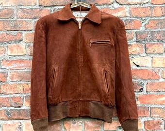 20% OFF SALE // Vintage 1940s Suede Leather Cropped Jacket - Etsy