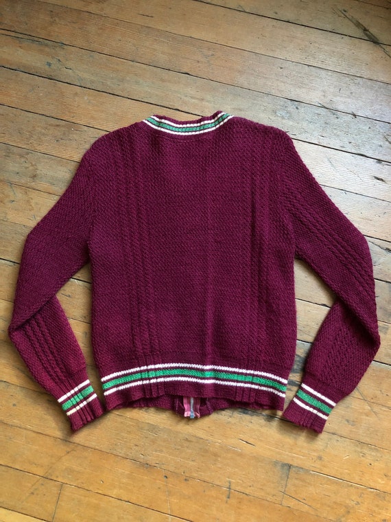 Vintage 1950s Zip up Sweater - Etsy