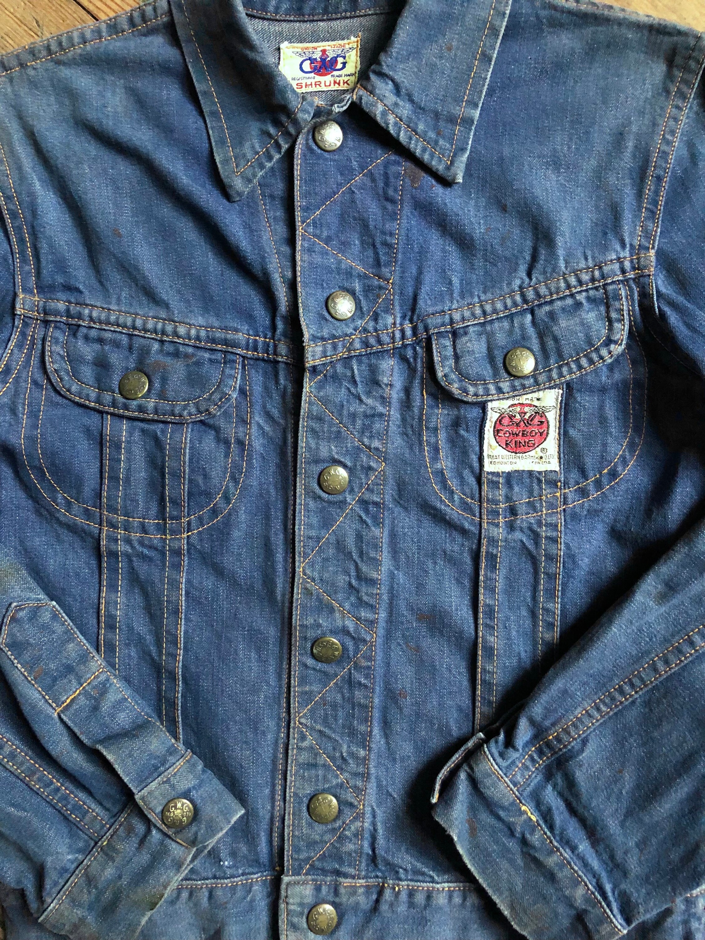 Vintage 1950s GWG Cowboy Kings Blue Denim Jacket - Etsy Canada