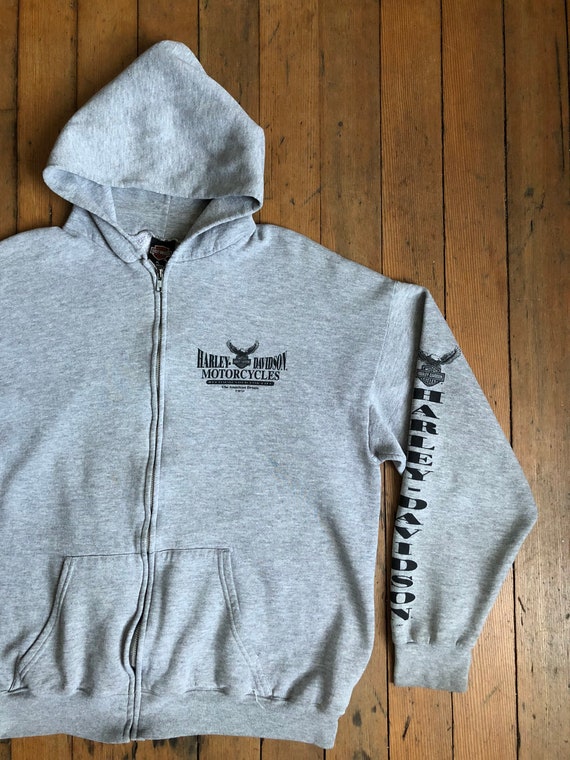 vintage 1990s Harley Davidson zip up hoodie - image 2