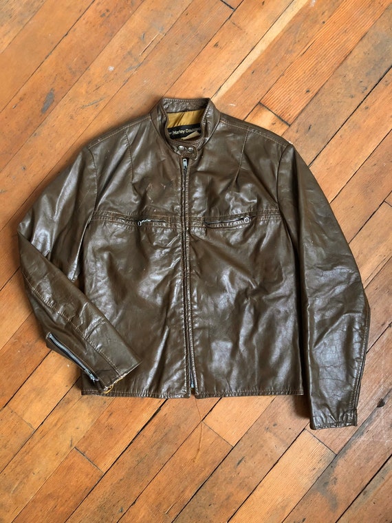 Vintage amf harley top davidson leather jacket