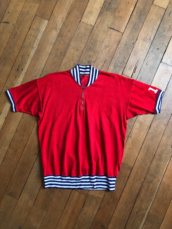 MARKED DOWN Vintage 1950s 60s Half Zip Jersey Pullover Shirt - Etsy 