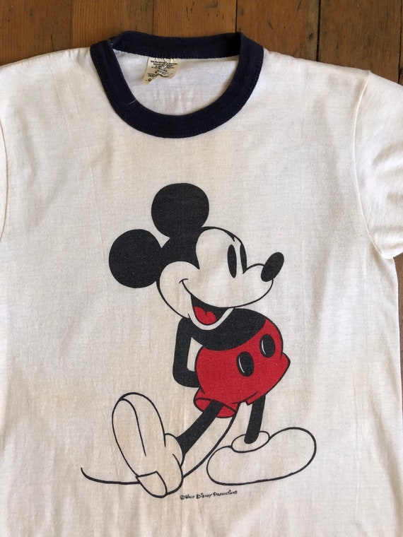 vintage 1970s Mickey Mouse ringer tee - image 2