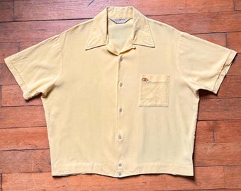 Vintage 1950s Rayon Gabardine JACKET Quilted Rockabilly 1950