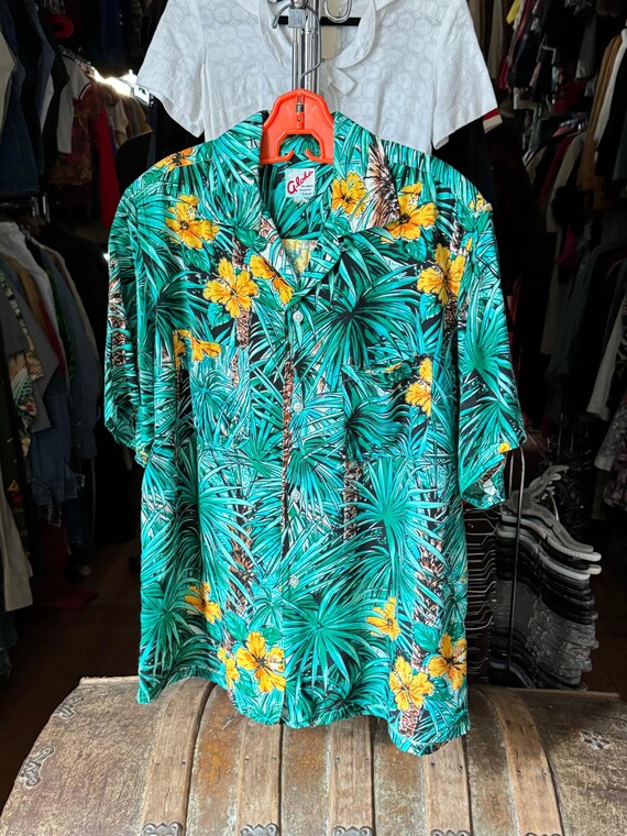 Vintage 1960s Rayon Hawaiian Shirt - Loop Collar - Etsy Israel