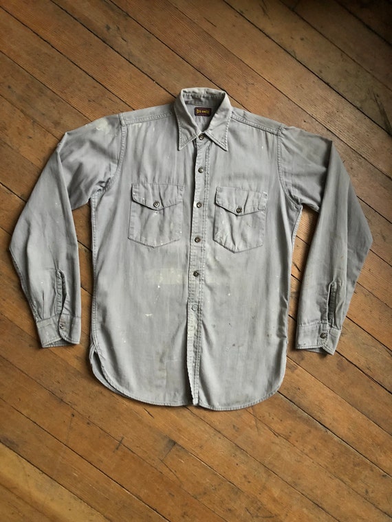 Vintage 1950s Big Smith well worn work shirt - image 2