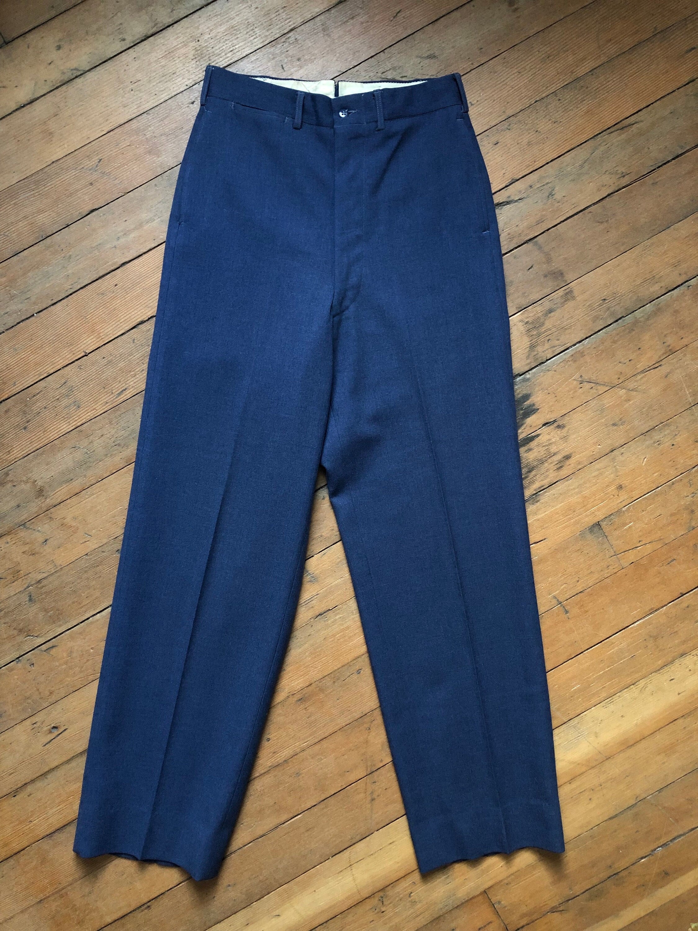 パンツ 40s 50s vintage wool slacks sampling Vintage 30s 40s Salt And Pepper Black Wool Work Pants