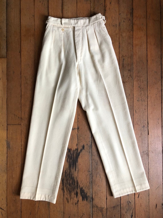 vintage 1920s 30s wool trousers pants W 29 - image 2