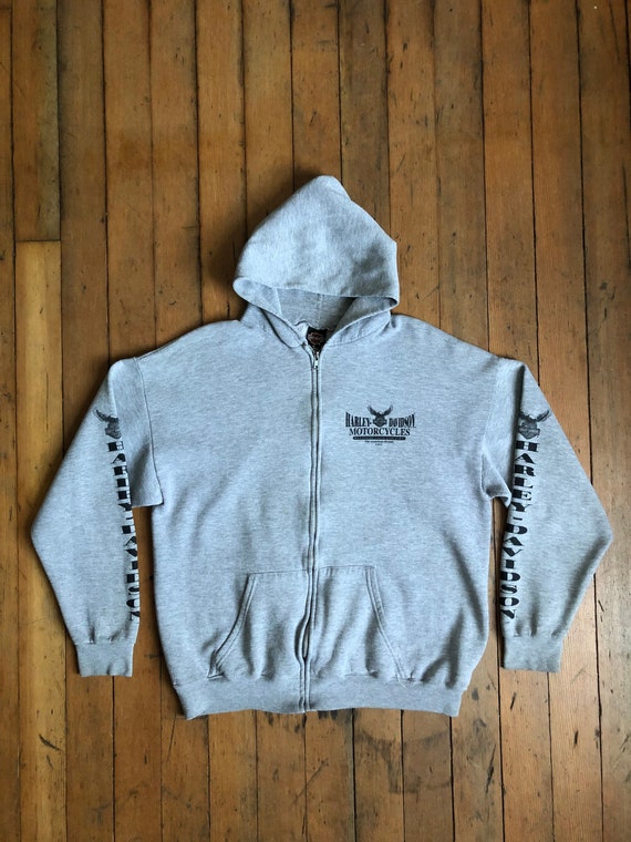 vintage 1990s Harley Davidson zip up hoodie - image 1