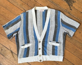 Vintage French Workwear Jacket - 1940s Blue Cotton Twill Chore
