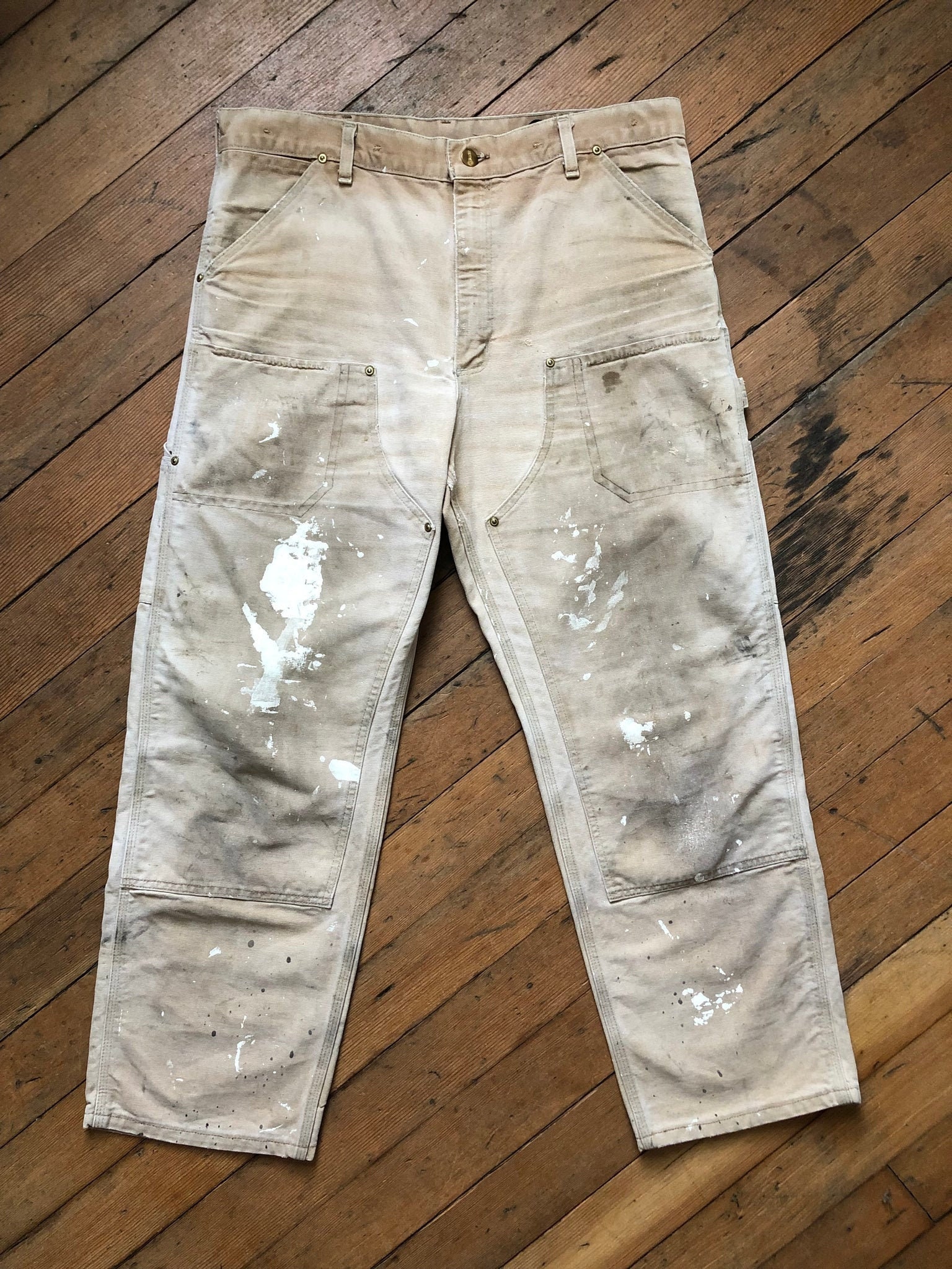 SALE Vintage 90s Carhartt Double Knees Work Pants W 35 Made in USA