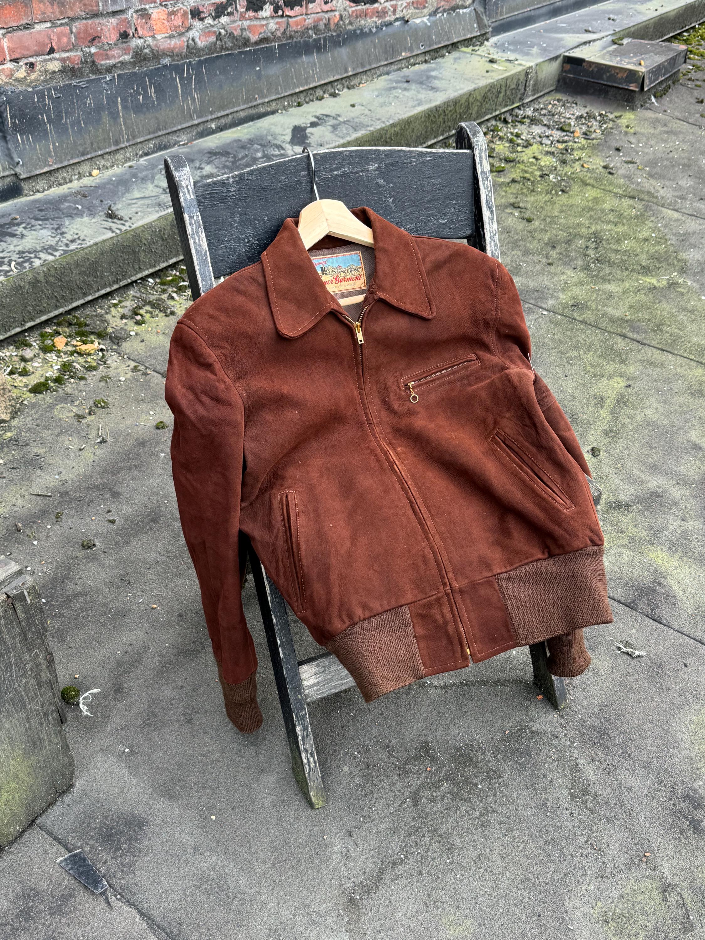 Vintage 1940s Suede Leather Cropped Jacket - Etsy