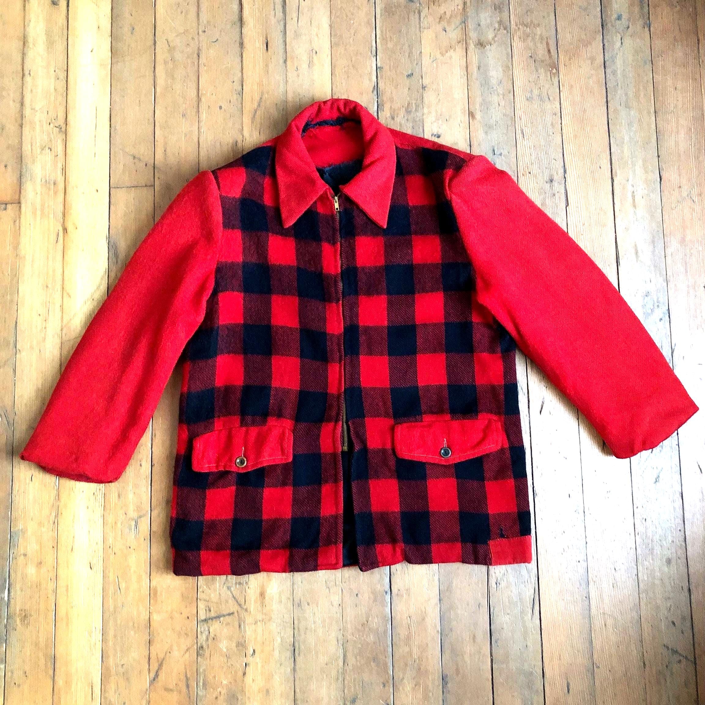1940年代のヴィンテージツートンウールジャケット - Etsy 日本 1940年代のヴィンテージツートンウールジャケット - Etsy 日本